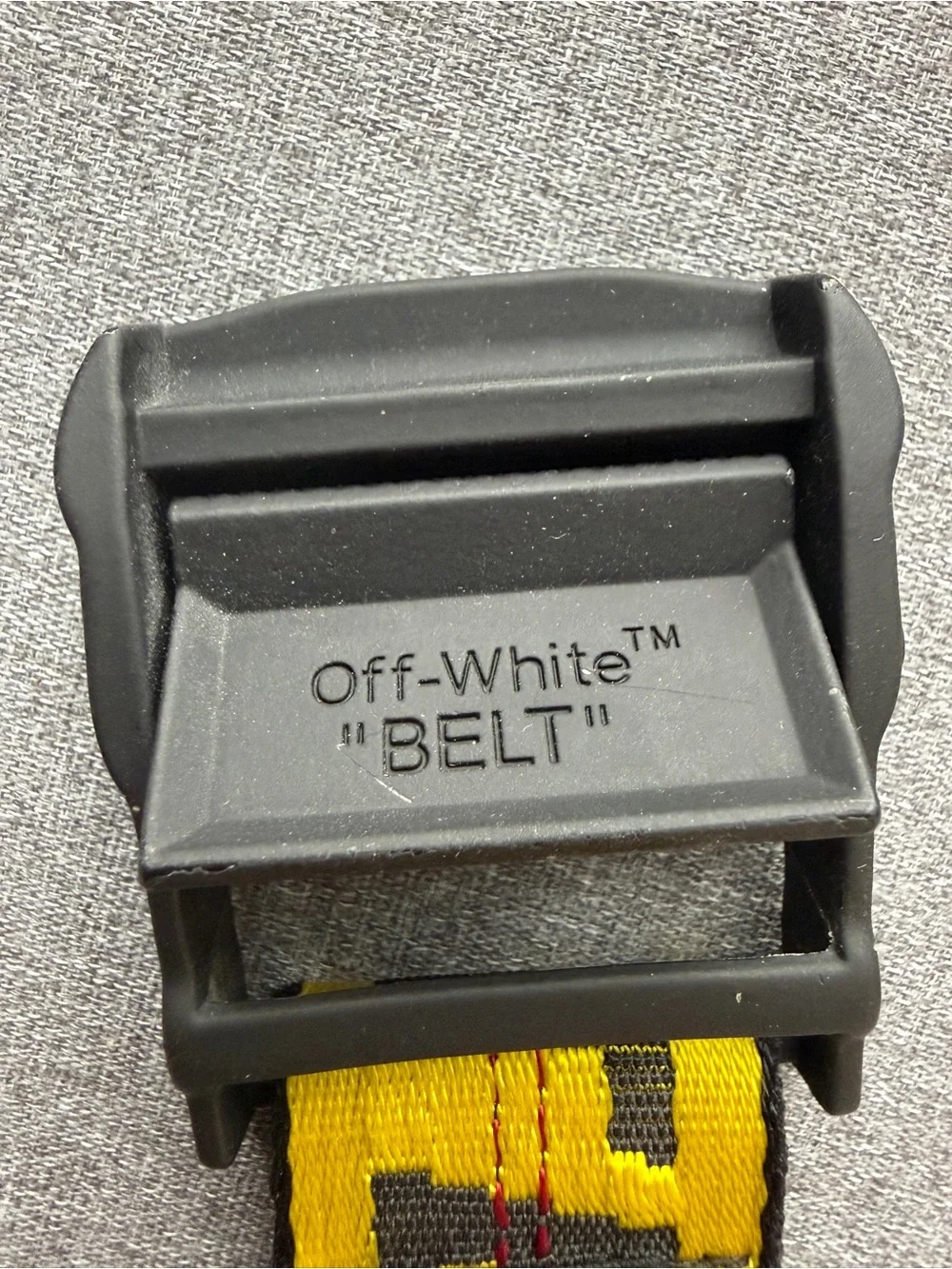 Off-White Yellow Industrial Logo Webbing Belt